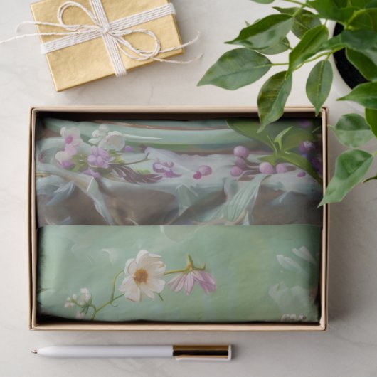 Bloemen Bruiloft Taart Voedsel Bakkerij Decoupage Tissuepapier (Geschenk)