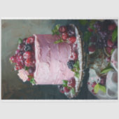  Bloemen Bruiloft Taart Voedsel Bakkerij Decoupage Tissuepapier (Voorkant)