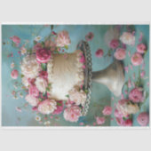  Bloemen Bruiloft Taart Voedsel Bakkerij Decoupage Tissuepapier (Voorkant)