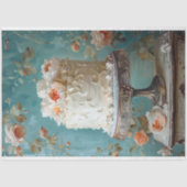  Bloemen Bruiloft Taart Voedsel Bakkerij Decoupage Tissuepapier (Voorkant)