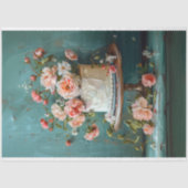  Bloemen Bruiloft Taart Voedsel Bakkerij Decoupage Tissuepapier (Voorkant)