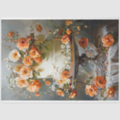 Bloemen Bruiloft Taart Voedsel Bakkerij Decoupage Tissuepapier (Voorkant)