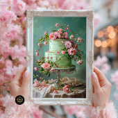 Bloemen Bruiloft Taart Voedsel Bakkerij Decoupage Tissuepapier