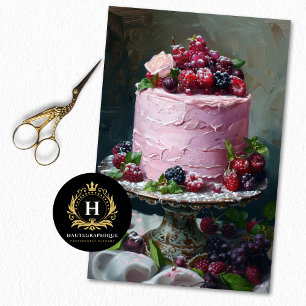 Bloemen Bruiloft Taart Voedsel Bakkerij Decoupage Tissuepapier