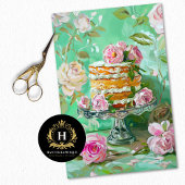  Bloemen Bruiloft Taart Voedsel Bakkerij Decoupage Tissuepapier