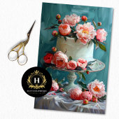  Bloemen Bruiloft Taart Voedsel Bakkerij Decoupage Tissuepapier