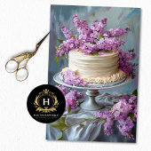 Bloemen Bruiloft Taart Voedsel Bakkerij Decoupage Tissuepapier