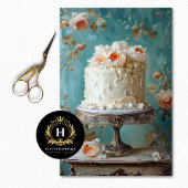  Bloemen Bruiloft Taart Voedsel Bakkerij Decoupage Tissuepapier