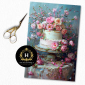  Bloemen Bruiloft Taart Voedsel Bakkerij Decoupage Tissuepapier