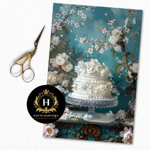 Bloemen Bruiloft Taart Voedsel Bakkerij Decoupage Tissuepapier