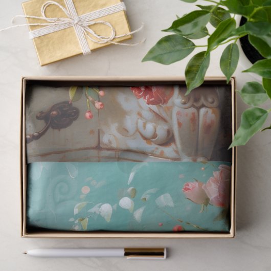 Bloemen Bruiloft Taart Voedsel Bakkerij Decoupage Tissuepapier (Geschenk)