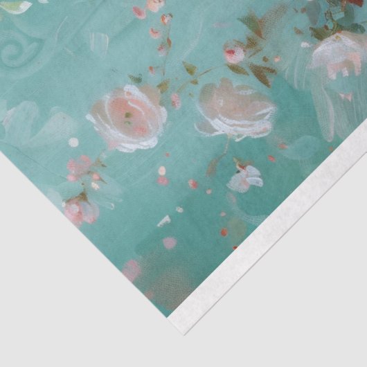 Bloemen Bruiloft Taart Voedsel Bakkerij Decoupage Tissuepapier (Detail)