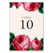 Bloemen Bruiloft Tafel Aantal Kaarten (Voorkant)