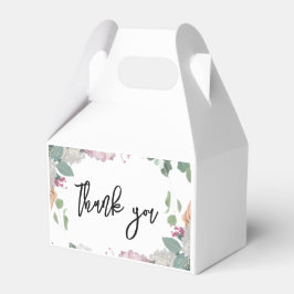 Bloemen bruiloft thema bedankdoosjes