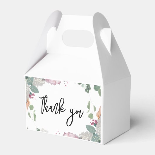 Bloemen bruiloft thema bedankdoosjes (Voorkant Zijde)