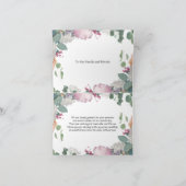 Bloemen bruiloft thema bedankkaart (Binnen)