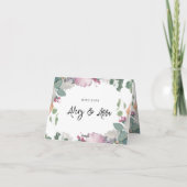 Bloemen bruiloft thema bedankkaart (Achterkant)