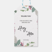 Bloemen bruiloft thema cadeaulabel (Achterkant)