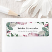 Bloemen bruiloft thema etiket (Insitu)