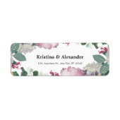 Bloemen bruiloft thema etiket (Voorkant)