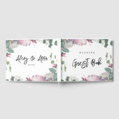 Bloemen bruiloft thema gastenboek (Volledig)