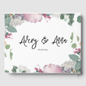 Bloemen bruiloft thema gastenboek (Achterkant)