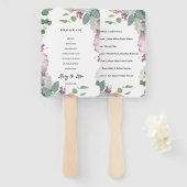 Bloemen bruiloft thema handwaaier (Voorkant en achterkant)