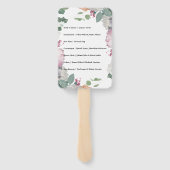 Bloemen bruiloft thema handwaaier (Achterkant)