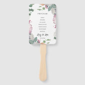 Bloemen bruiloft thema handwaaier (Voorkant)