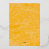 Bloemen bruiloft uitnodigen Kaart - goudsbloem ont (Achterkant)