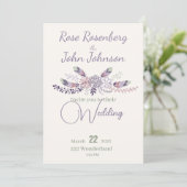 Bloemen Bruiloft Uitnodiging (Staand voorkant)