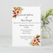 Bloemen bruiloft uitnodiging, 5x7" kaart (Staand voorkant)