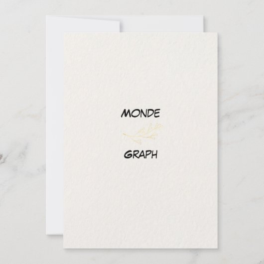 Bloemen bruiloft uitnodiging kunst (Achterkant)