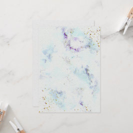 Bloemen bruiloft uitnodiging op Waterverf papier T