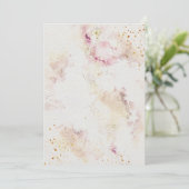 Bloemen bruiloft uitnodiging op Waterverf papier T (Staand voorkant)