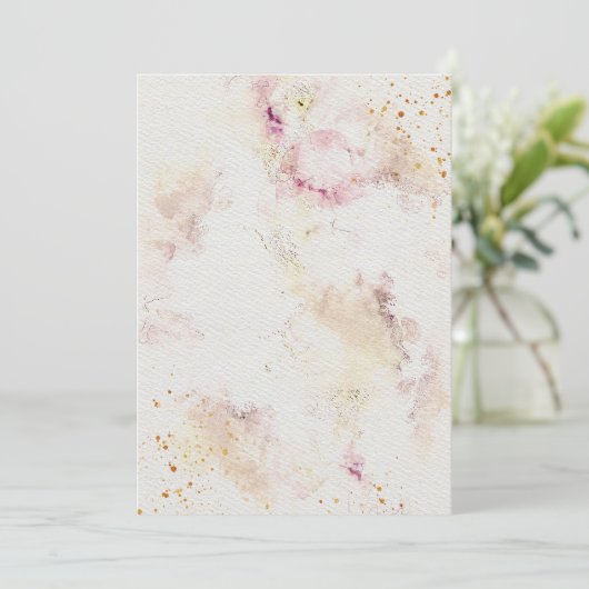 Bloemen bruiloft uitnodiging op Waterverf papier T (Staand voorkant)