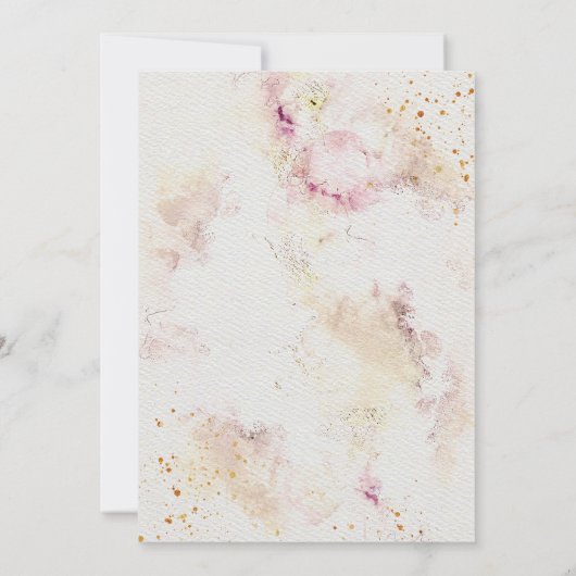 Bloemen bruiloft uitnodiging op Waterverf papier T (Achterkant)