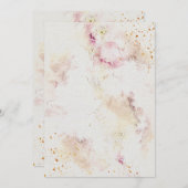 Bloemen bruiloft uitnodiging op Waterverf papier T (Voorkant / Achterkant)