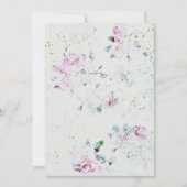 Bloemen bruiloft uitnodiging op Waterverf papier T (Voorkant)