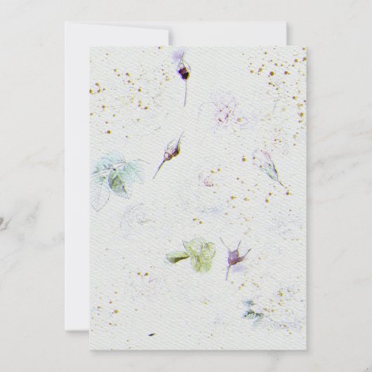 Bloemen bruiloft uitnodiging op Waterverf papier T (Voorkant)