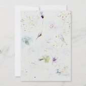 Bloemen bruiloft uitnodiging op Waterverf papier T (Achterkant)