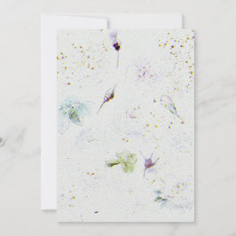 Bloemen bruiloft uitnodiging op Waterverf papier T