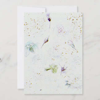 Bloemen bruiloft uitnodiging op Waterverf papier T