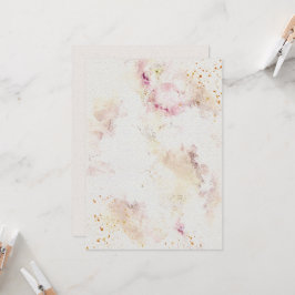 Bloemen bruiloft uitnodiging op Waterverf papier T