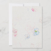 Bloemen bruiloft uitnodiging op Waterverf papier T (Voorkant)