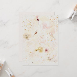 Bloemen bruiloft uitnodiging op Waterverf papier T