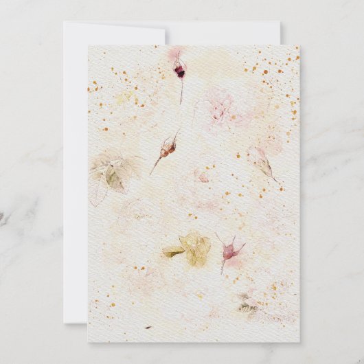 Bloemen bruiloft uitnodiging op Waterverf papier T (Voorkant)