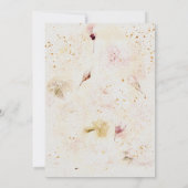 Bloemen bruiloft uitnodiging op Waterverf papier T (Achterkant)