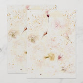 Bloemen bruiloft uitnodiging op Waterverf papier T (Voorkant / Achterkant)