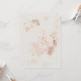 Bloemen bruiloft uitnodiging op Waterverf papier T